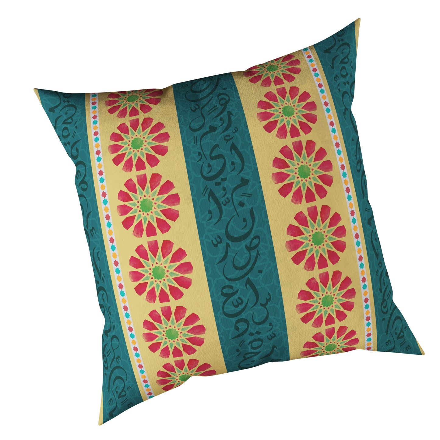 Green Calligraphy Cushion Cover