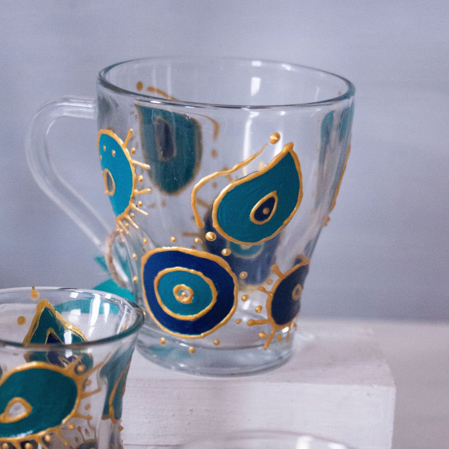 Blue Eyes Glass Cups