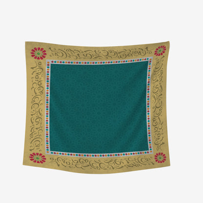 Green Calligraphy Tablecloth