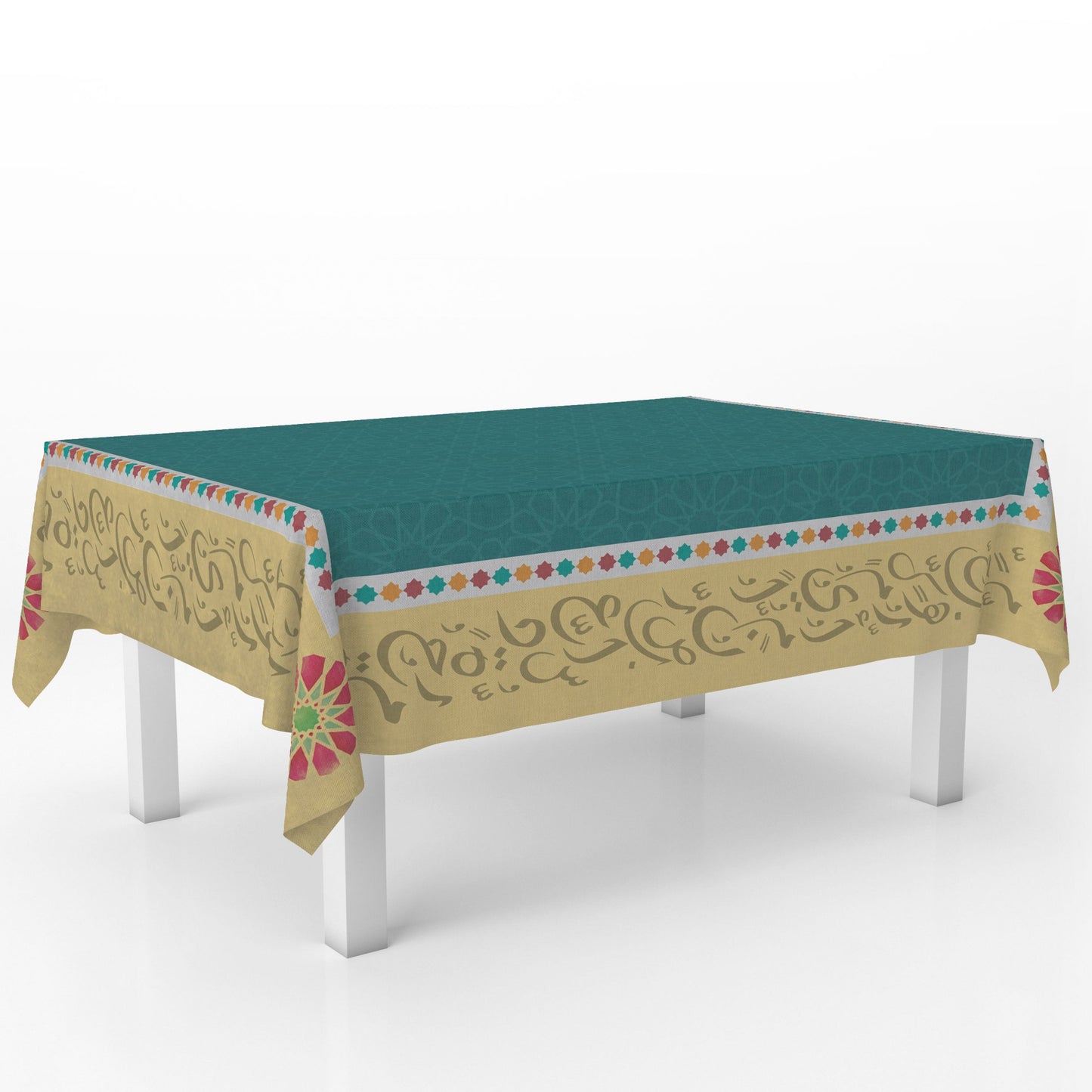Green Calligraphy Tablecloth