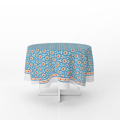 Blue Islamic Stars Tablecloth