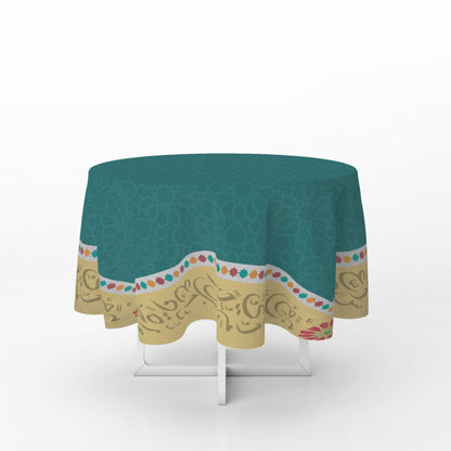 Green Calligraphy Tablecloth