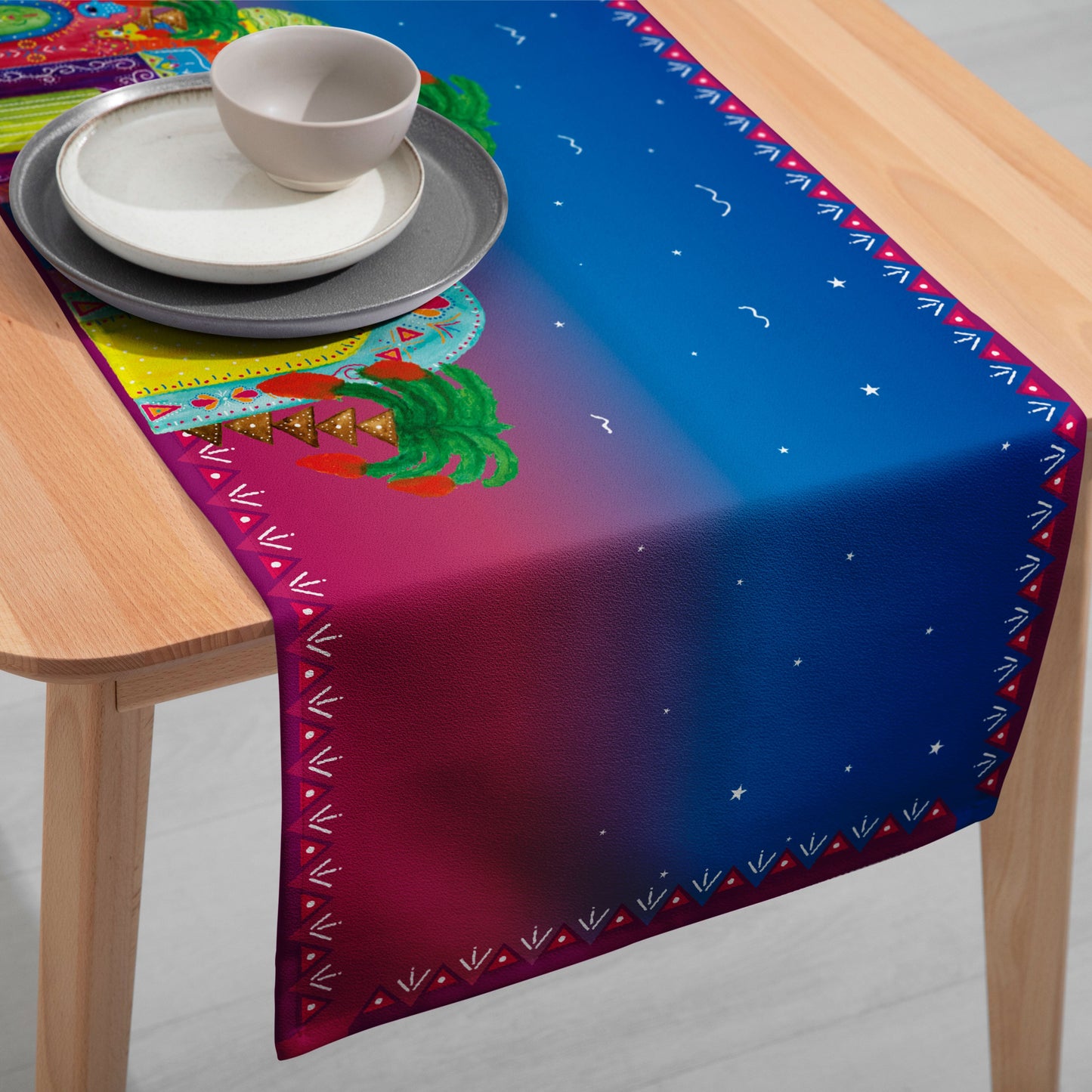 Nubian Houses Table Runner