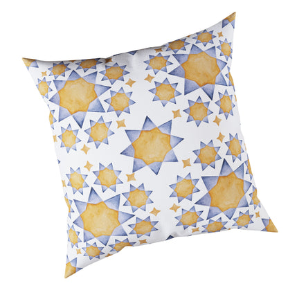 Golden Islamic Stars Cushion Cover