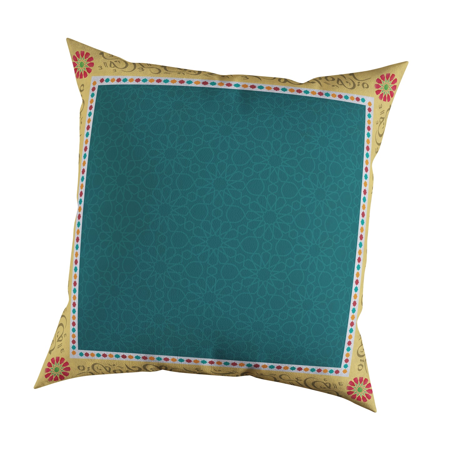 Green Calligraphy Cushion Cover