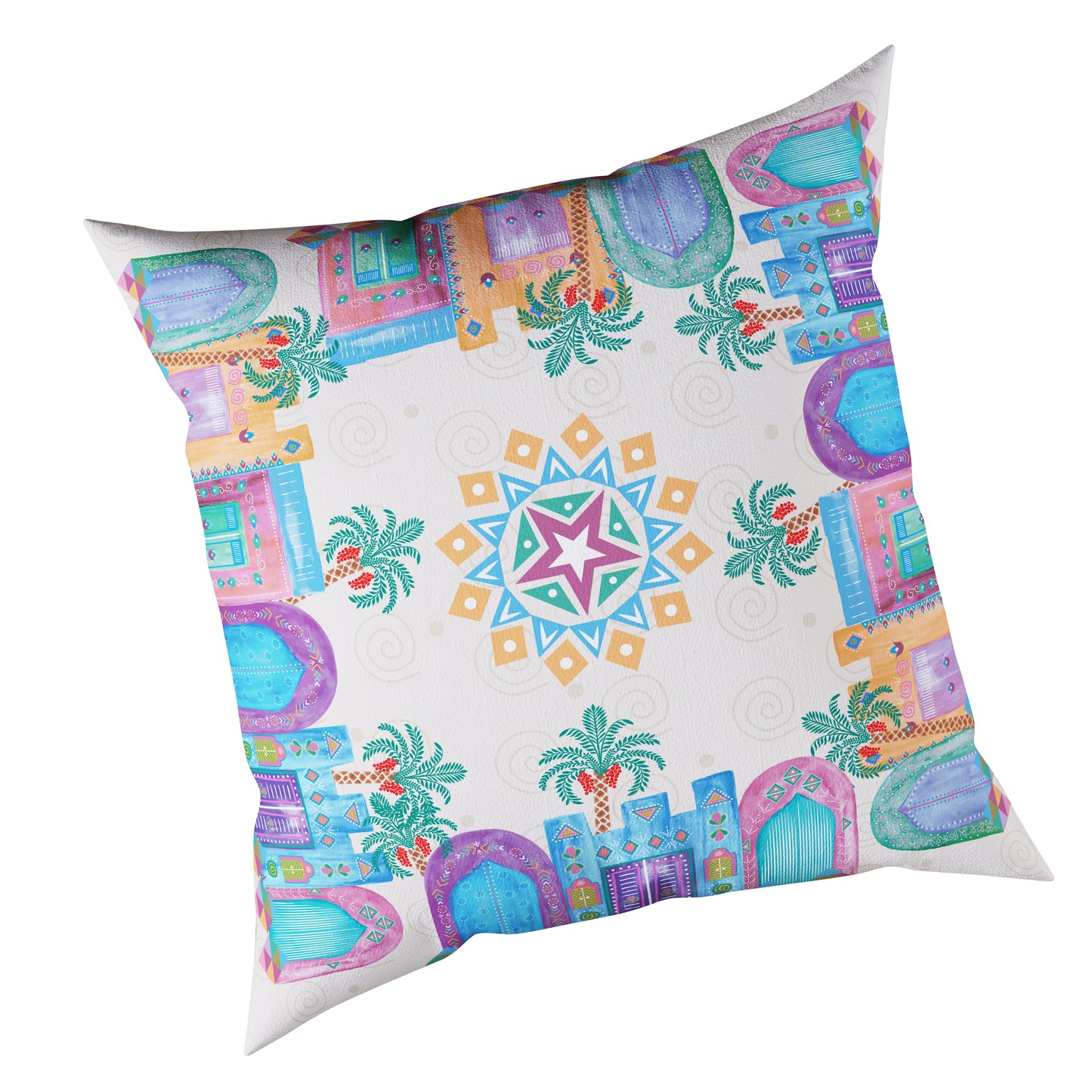 Nubian Village Cushion Cover