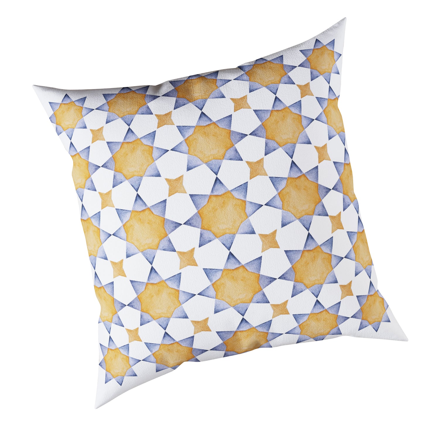 Golden Islamic Stars Cushion Cover