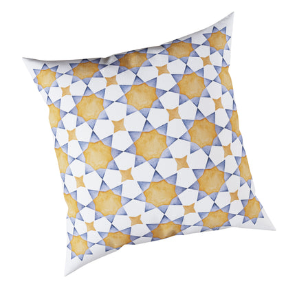 Golden Islamic Stars Cushion Cover