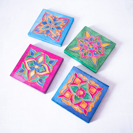 Arabic Blossom Coasters 4 pieces
