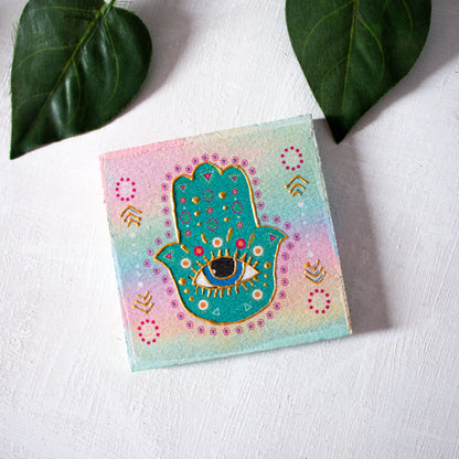 Charm of Egypt coasters wooden tray