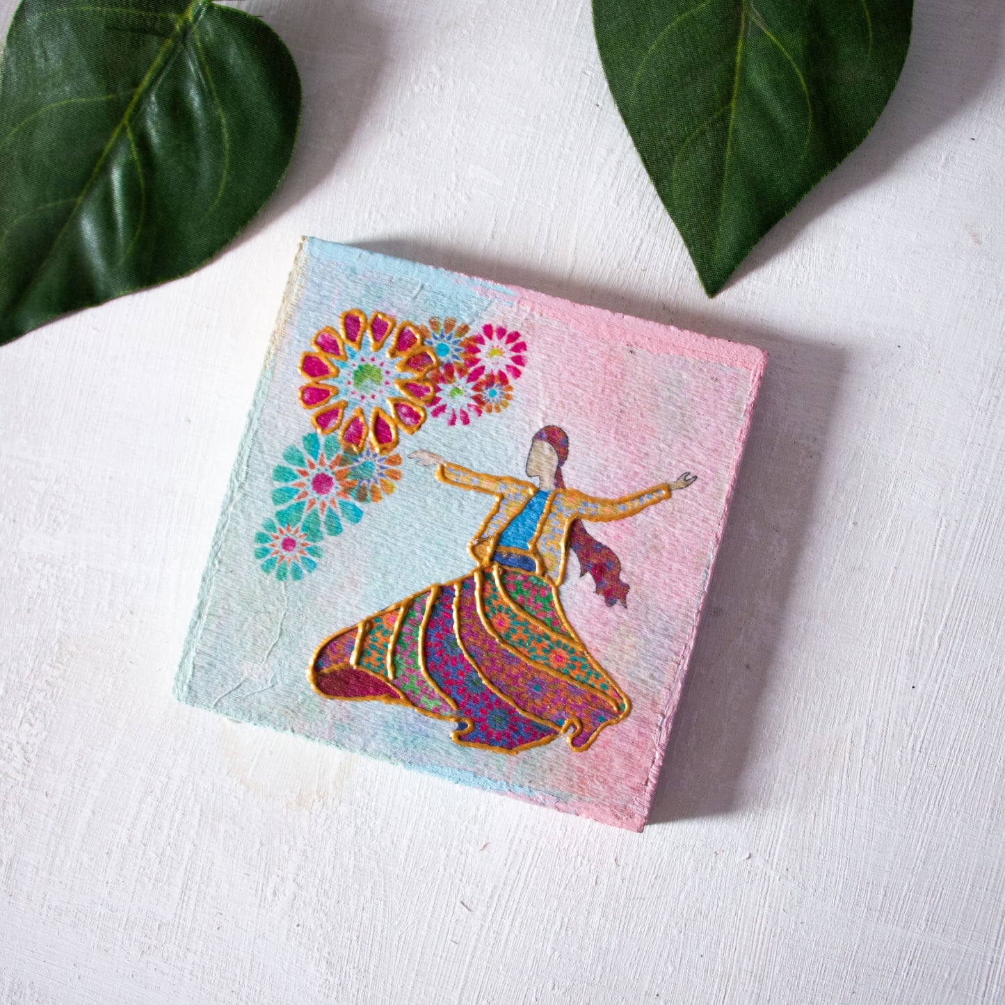 Charm of Egypt coasters wooden tray