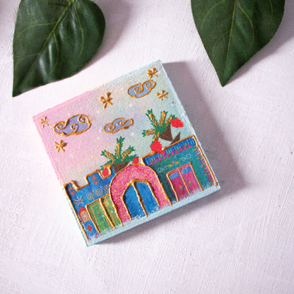 Charm of Egypt coasters wooden tray