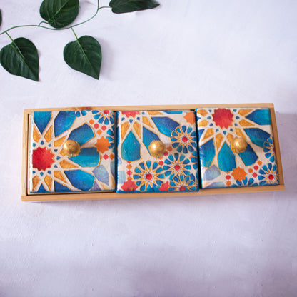 Blue Islamic Star Nuts Tray 4 pieces