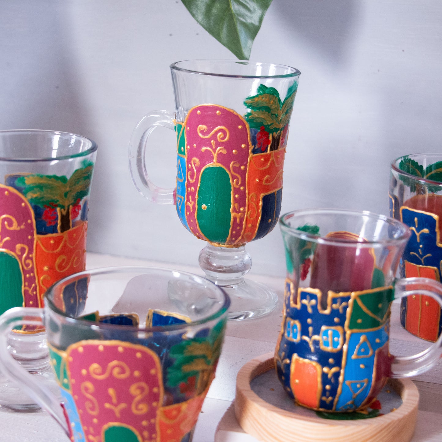 Nubian Houses Hand Painted Tumbler
