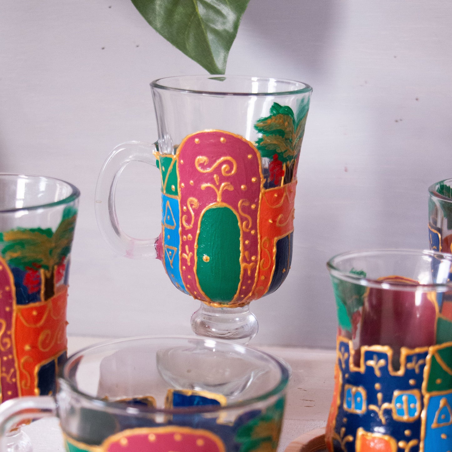 Nubian Houses Hand Painted Tumbler