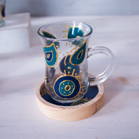 Blue Eyes Cups + Wooden Coasters