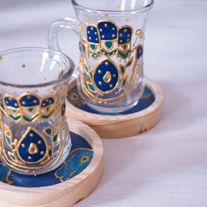 Kaf Cups + Wooden Coasters