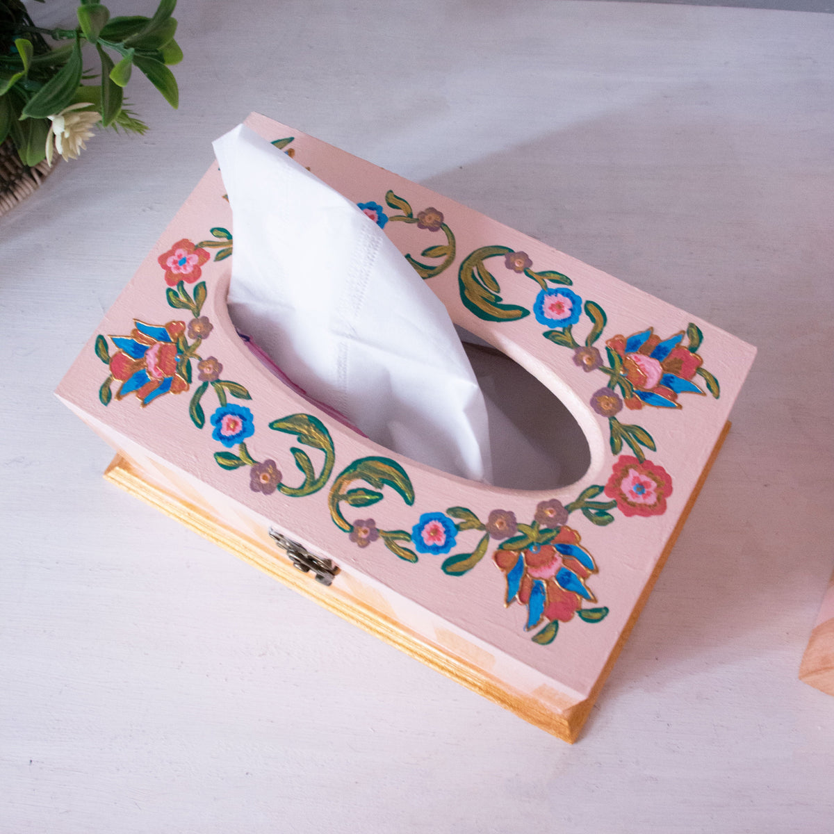 Farah Handpainted Tissue Box