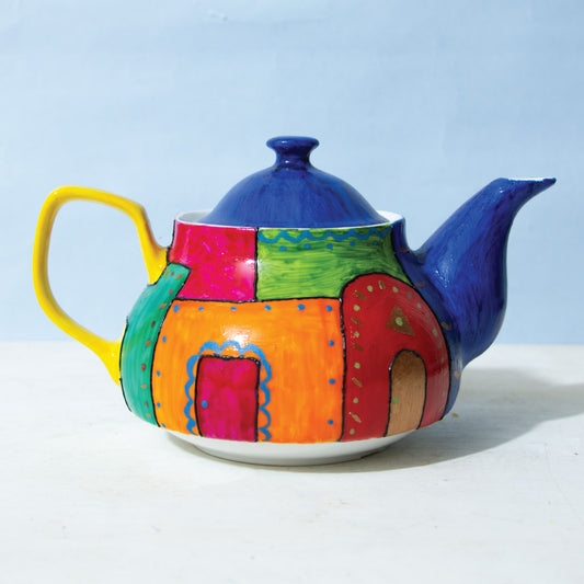 Nubian Houses Full Color Teapot