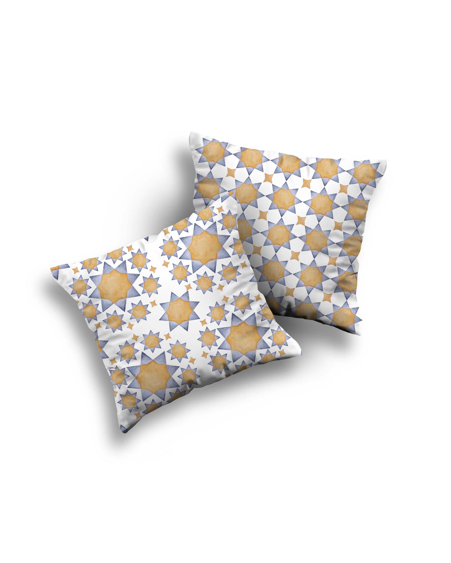 Golden Islamic Stars Cushion Cover