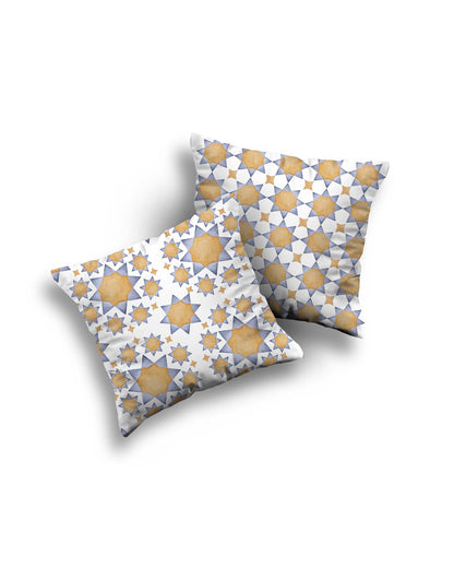 Golden Islamic Stars Cushion Cover