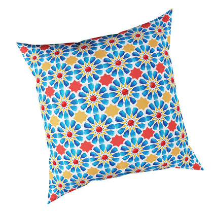 Blue Islamic Stars Cushion Cover