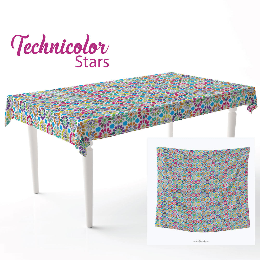 Technicolor Islamic Star Tablecloth